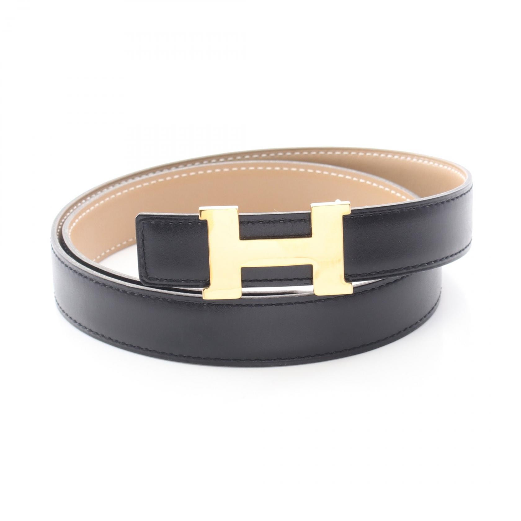 D (傷や汚れあり)】エルメス HERMES Hストリエ ノワール ゴールド