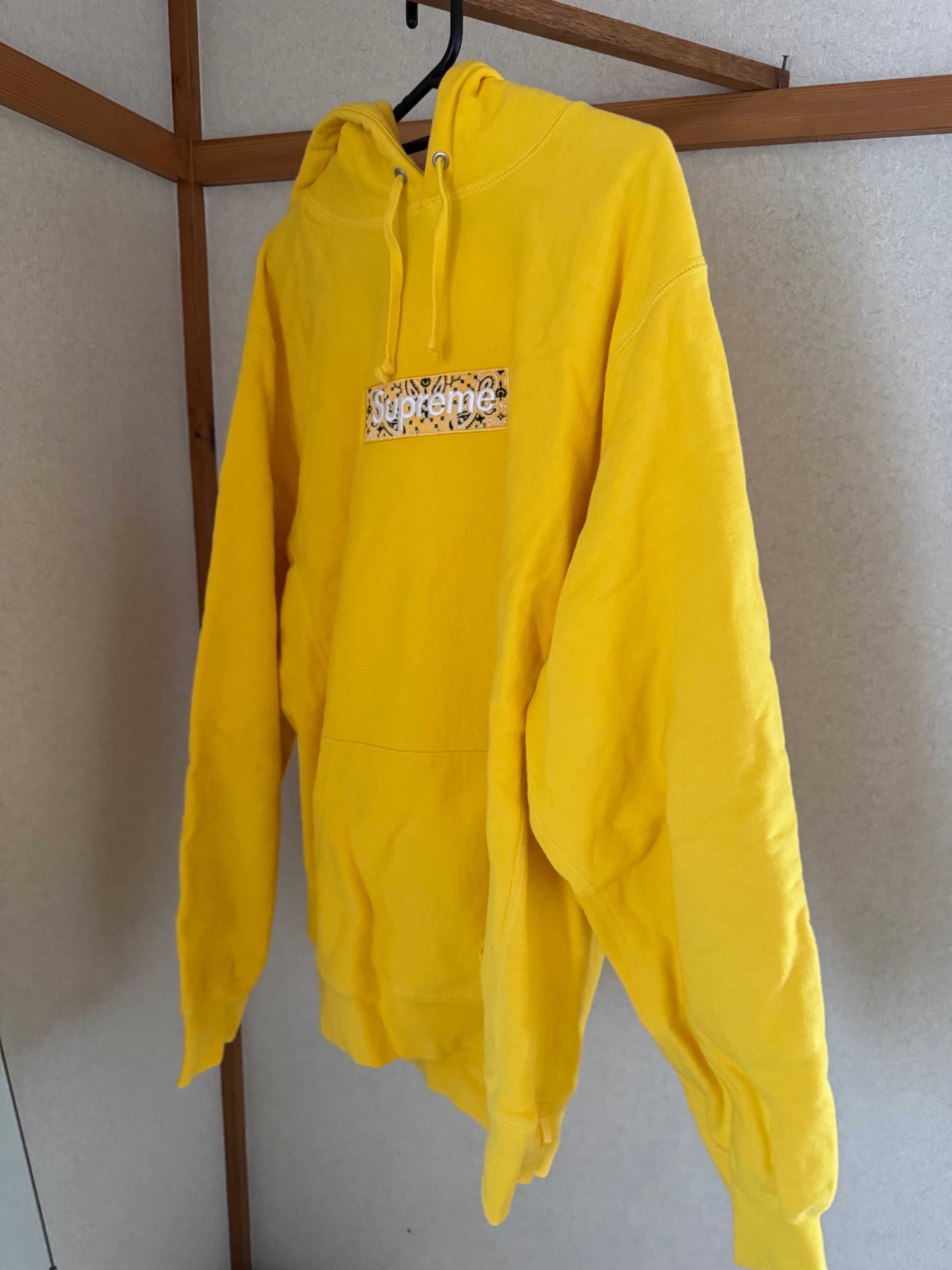 Supreme Bandana Box Logo Hooded Sweatshirt "Yellow"