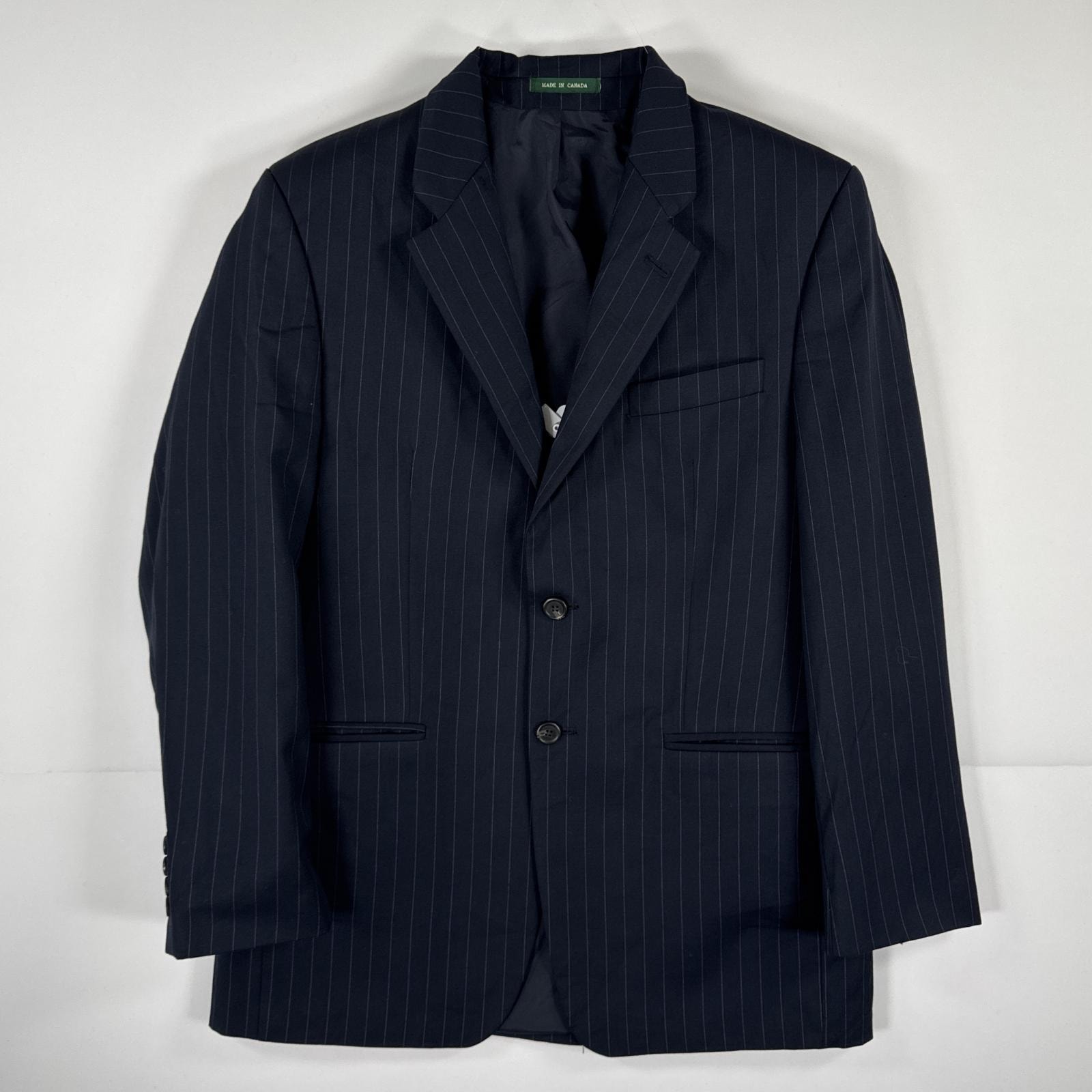 古着 ラルフローレン RALPH LAUREN テーラードジャケット ブレザー スーツ M  ブラック ストライプ メンズ