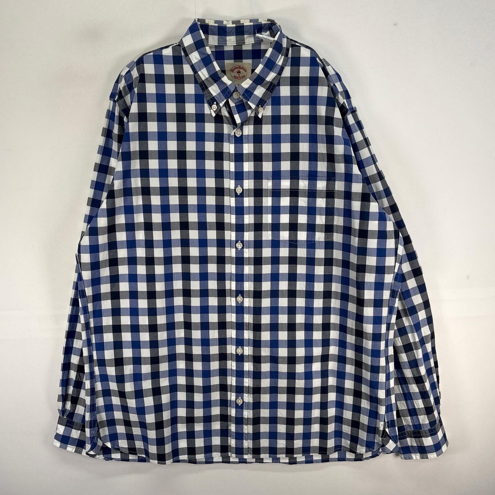 古着 ブルックスブラザーズ Brooks Brothers 長袖シャツ チェック 胸ポケ RED FLEECE XL  ブルー系 マルチカラー メンズ