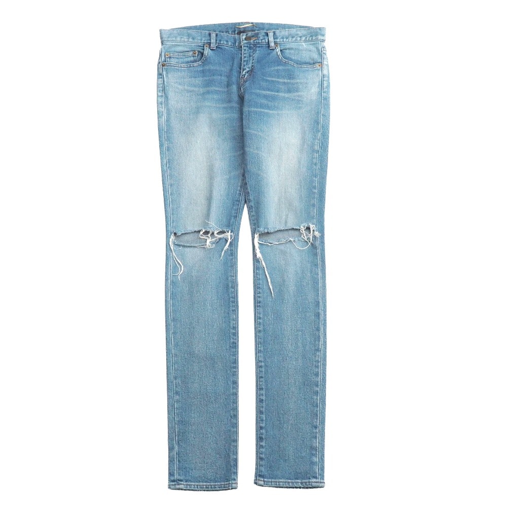 SAINT LAURENT PARIS サンローランパリ デニムパンツ サイズ30 インディゴ スキニージーンズ ブランド古着【中古】20260619/RA9886