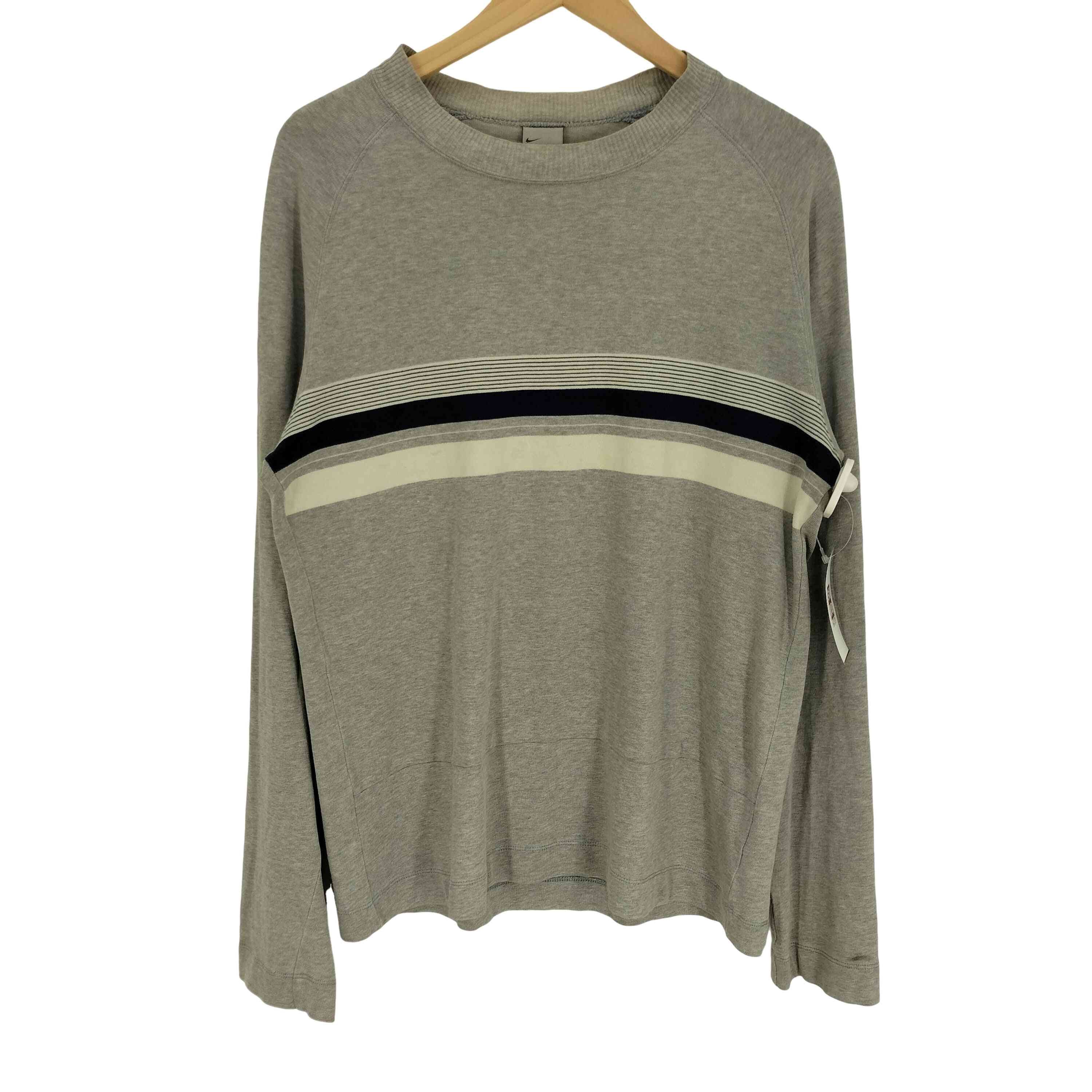 00S グレータグ スウッシュ プリント ラグランスリーブ ボーダー デザイン クルーネック【1139435594996】