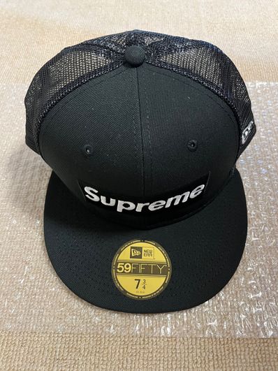 Supreme Box Logo Mesh Back New Era "Black" (22SS)