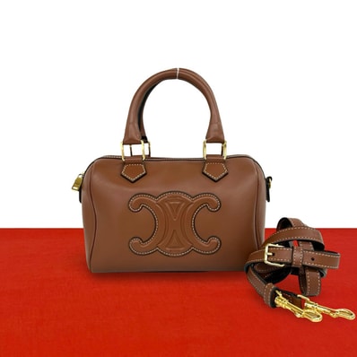 CELINE セリーヌ キュイル トリオンフ レザー ショルダーバッグ ブラウン
44160