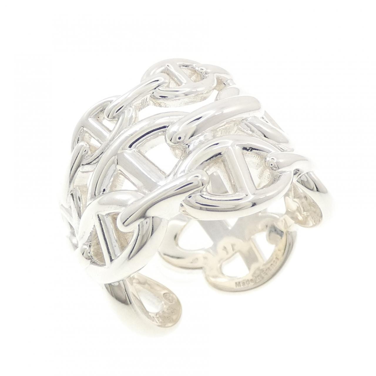 Hermes Chaine D'ancre Enchainee Ring GM Large Model "Silver"