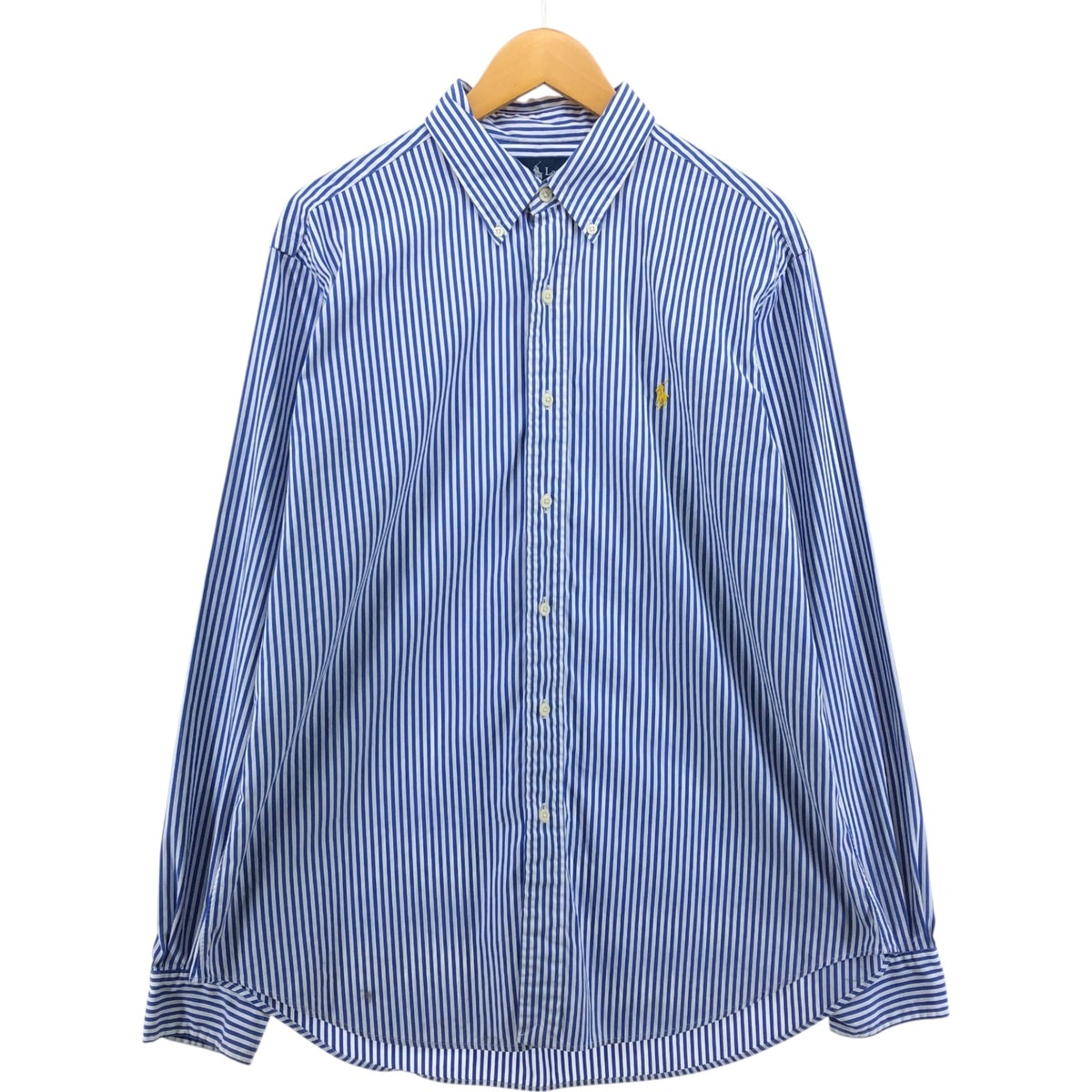古着 ラルフローレン Ralph Lauren CLASSIC FIT クラシックフィット 長袖 ボタンダウンストライプシャツ メンズL相当/eaa558739