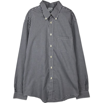 古着 ブルックスブラザーズ Brooks Brothers 346 ギンガムチェック 長袖 ボタンダウンチェックシャツ メンズL相当/eaa646552