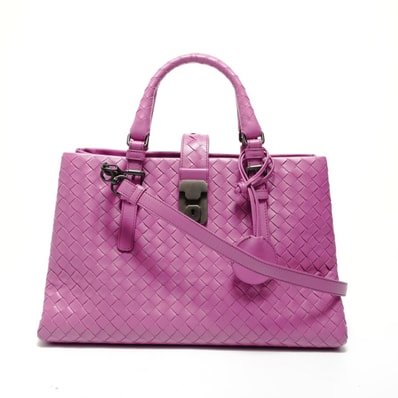 ボッテガヴェネタ BOTTEGAVENETA イントレチャート ローマ 2WAY レザー ハンドバッグ【中古】