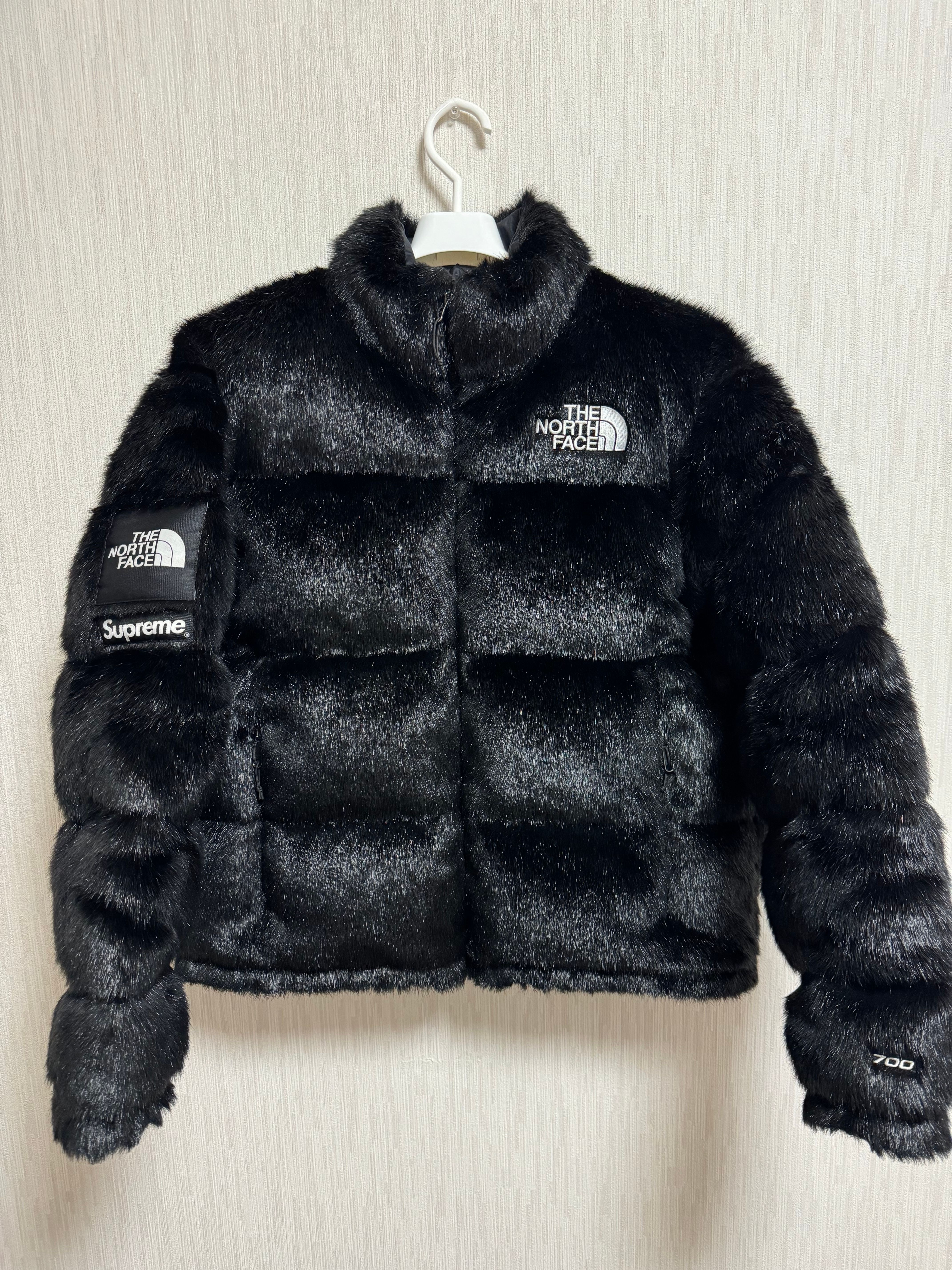 Supreme x The North Face Faux Fur Nuptse Jacket "Black"