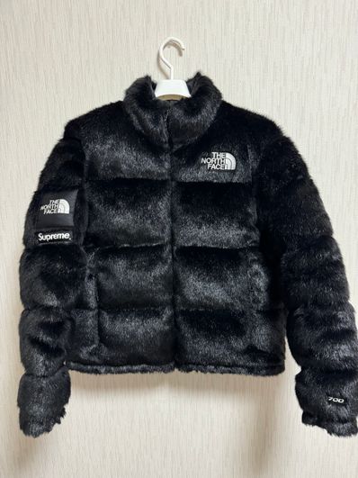 Supreme x The North Face Faux Fur Nuptse Jacket "Black"