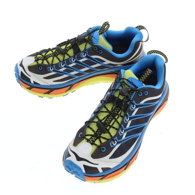 【中古】ホカ オネ オネ HOKA ONE ONE MAFATE THREE2 1141572-BDVB 合成繊維 スニーカー ブルーxブラック【サイズ26】【メンズ】