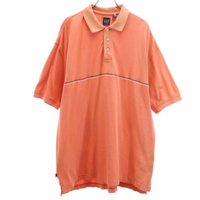 GAP ギャップ 半袖 ポロシャツ L オレンジ系