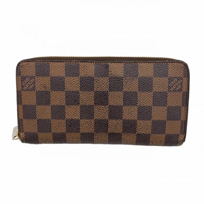 【6gc2916】ルイヴィトン 長財布 ダミエ ジッピーウォレット N60015 エベヌ【中古】レディース