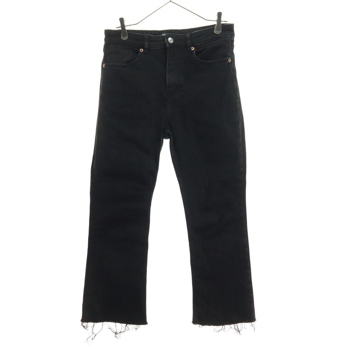 ZARA ザラ カットオフ デニムパンツ 42 ブラック