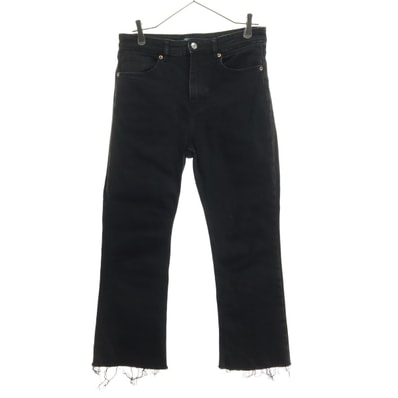 ZARA ザラ カットオフ デニムパンツ 42 ブラック