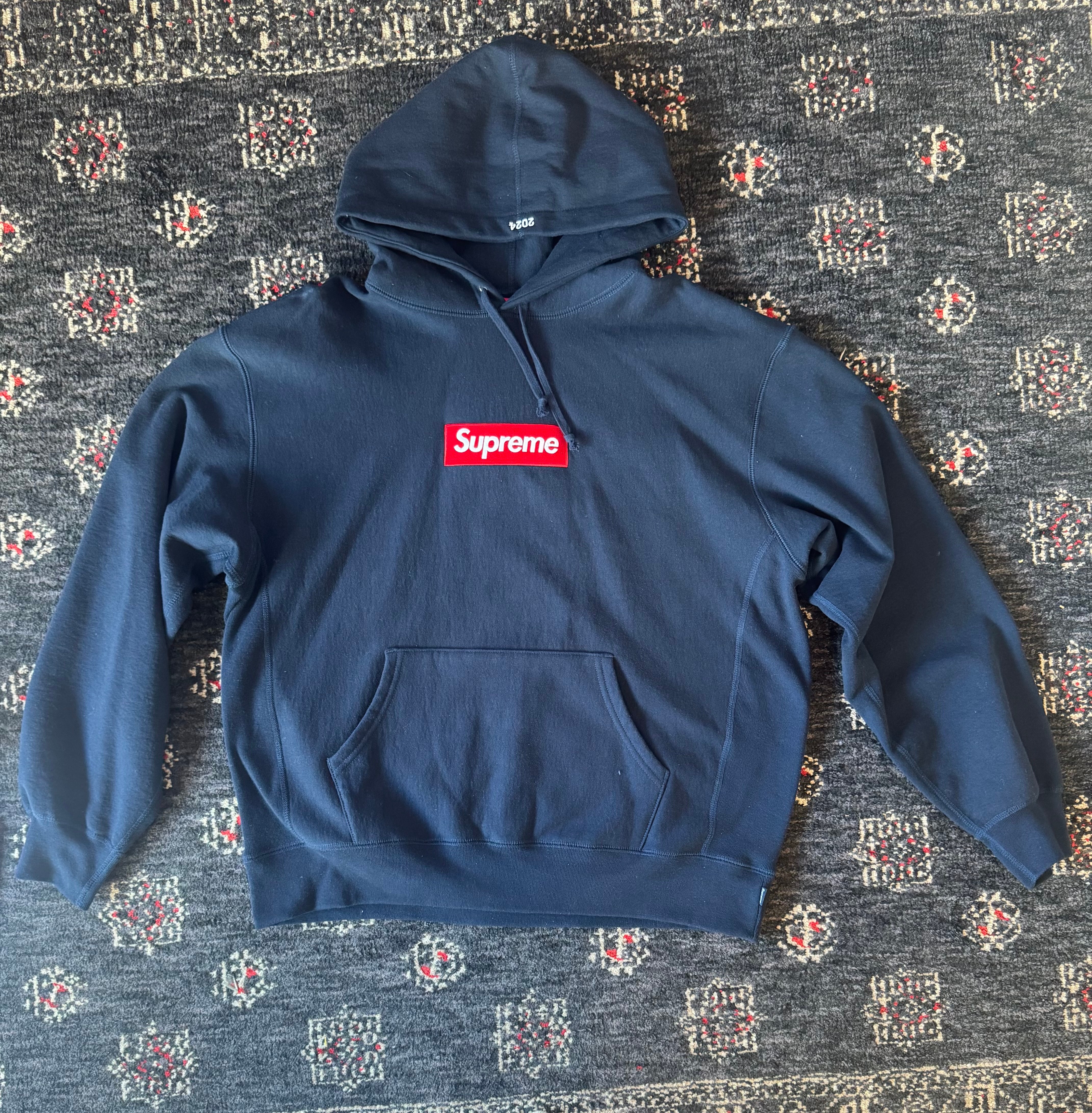 Supreme Box Logo Hooded Sweatshirt "Navy" (24FW)