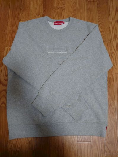 Supreme Cutout Logo Crewneck "Grey"