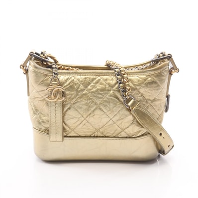 シャネル CHANEL ガブリエル ドゥ シャネル スモール ホーボー ショルダーバッグ バッグ レザー レディース ゴールド系 A91810 【中古】