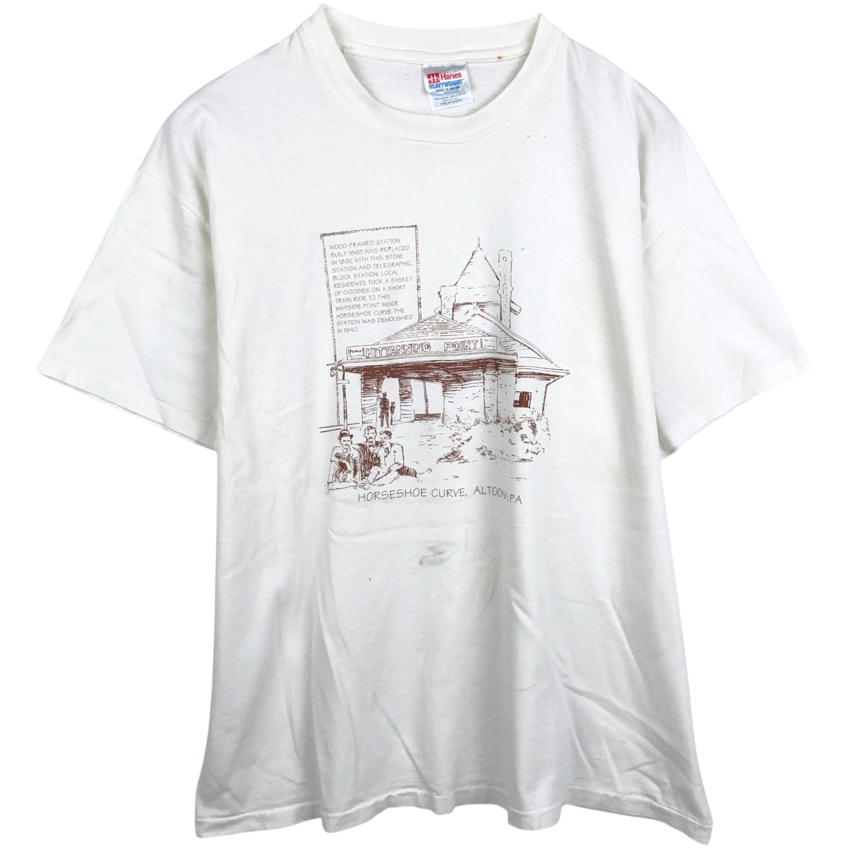 古着 90年代 ヘインズ Hanes HEAVYWEIGHT プリントTシャツ USA製 メンズXL相当 ヴィンテージ/eaa650381
