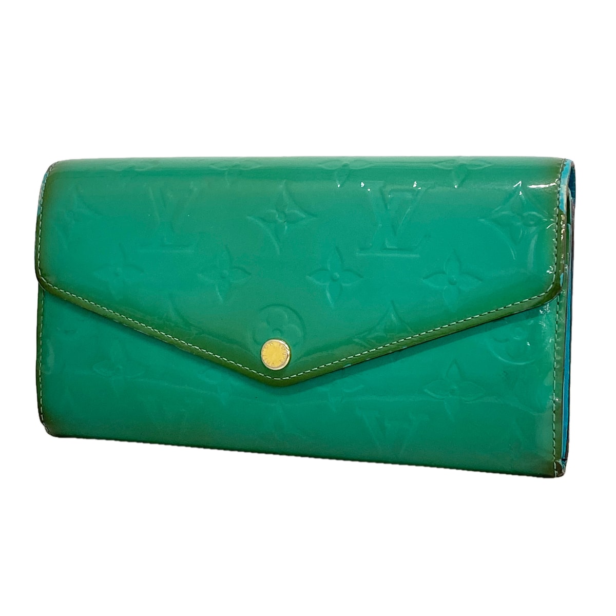 ★SALE【6hd4281】ルイヴィトン 長財布 ヴェルニ ポルトフォイユサラ M93219 テュルコワーズ【中古】レディース