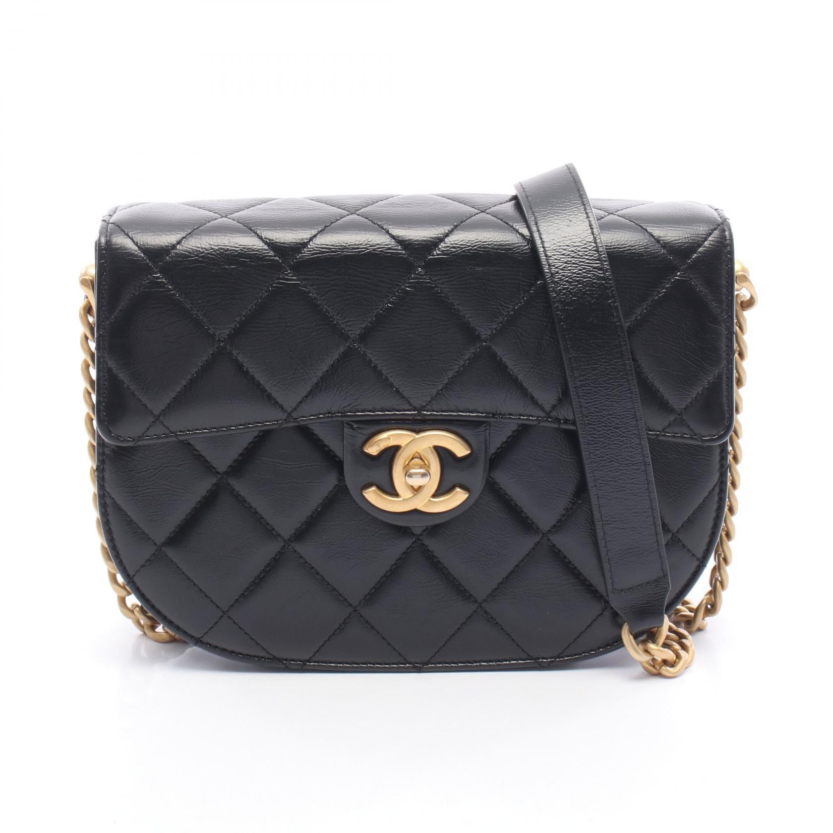 シャネル CHANEL マトラッセ ショルダーバッグ バッグ レザー レディース ブラック系 AS2484 【中古】
