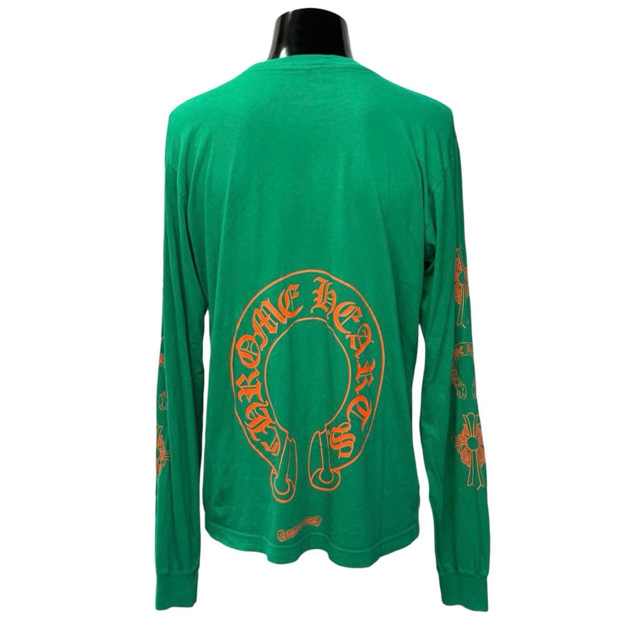 Chrome Hearts Horseshoe L/S T-Shirt "Green/Orange"
