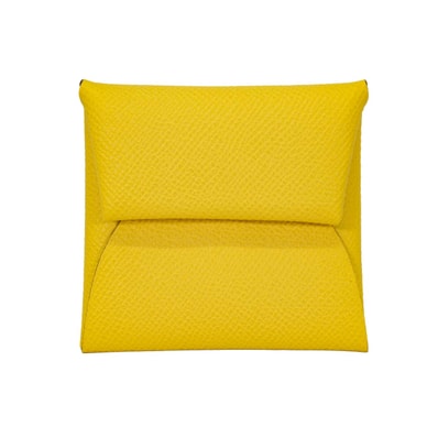 HERMES エルメス コインケース バスティア ジョーヌナプル (ジョーヌナポリ) エプソン シルバー金具 U刻印 新品未使用