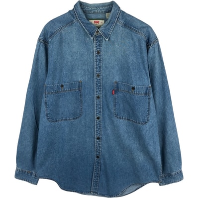 古着 90年代 リーバイス Levi's 長袖 デニムシャツ メンズL相当 ヴィンテージ/eaa672385