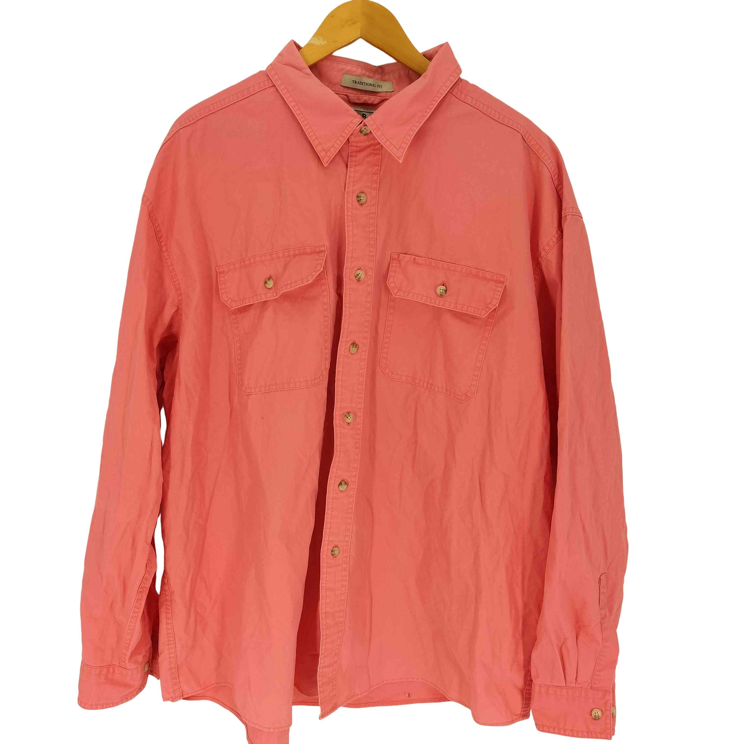 TRADITIONAL FIT 両フラップ L/Sシャツ【1141714203628】