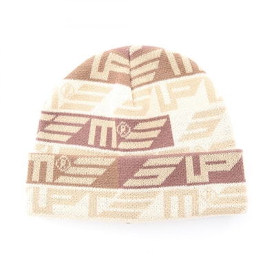 シュプリーム Supreme Geo Beanie ニットキャップ 帽子 アクリル メンズ ベージュ系 【中古】