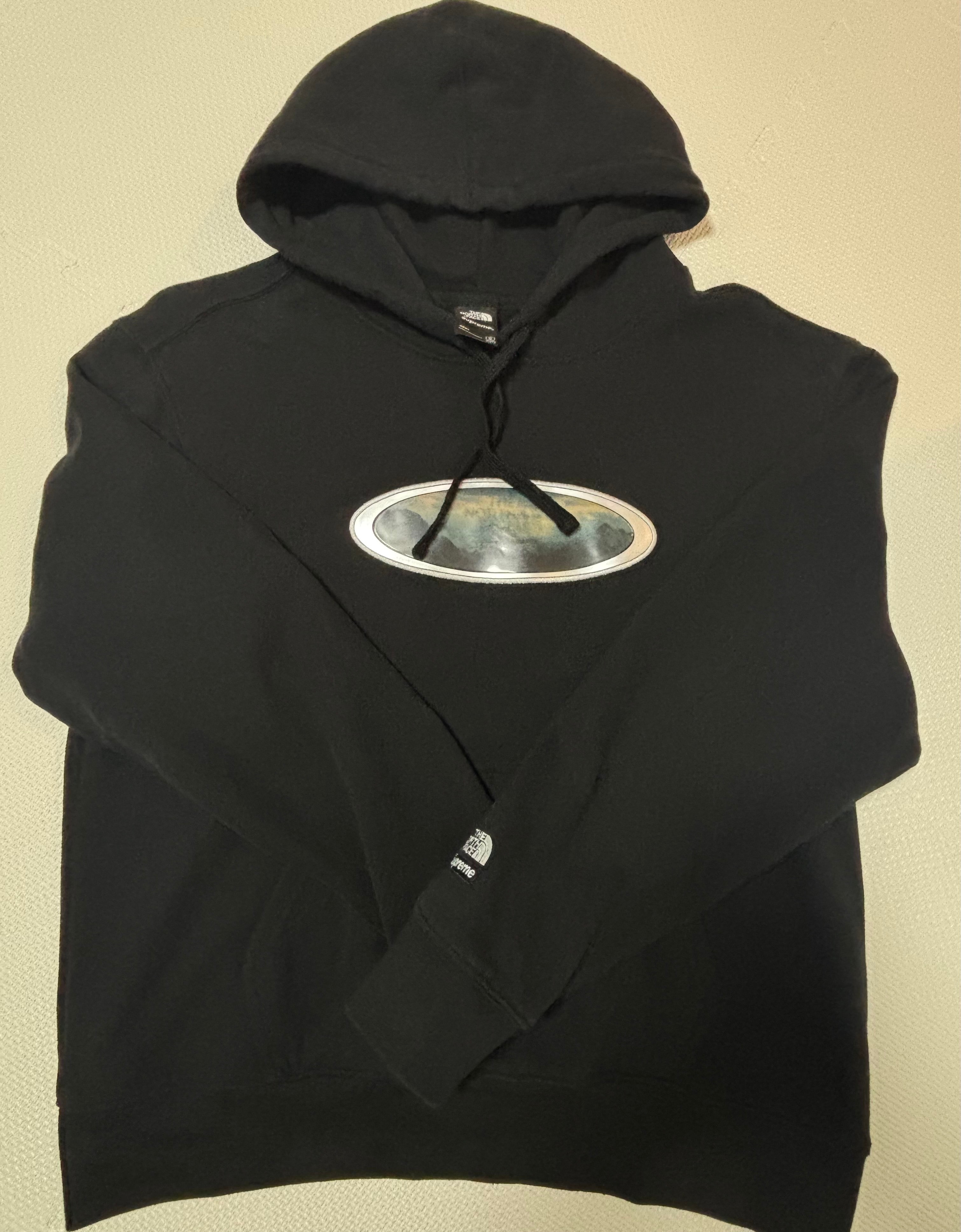 Supreme x The North Face Lenticular Mountains Hooded Sweatshirt "Black"