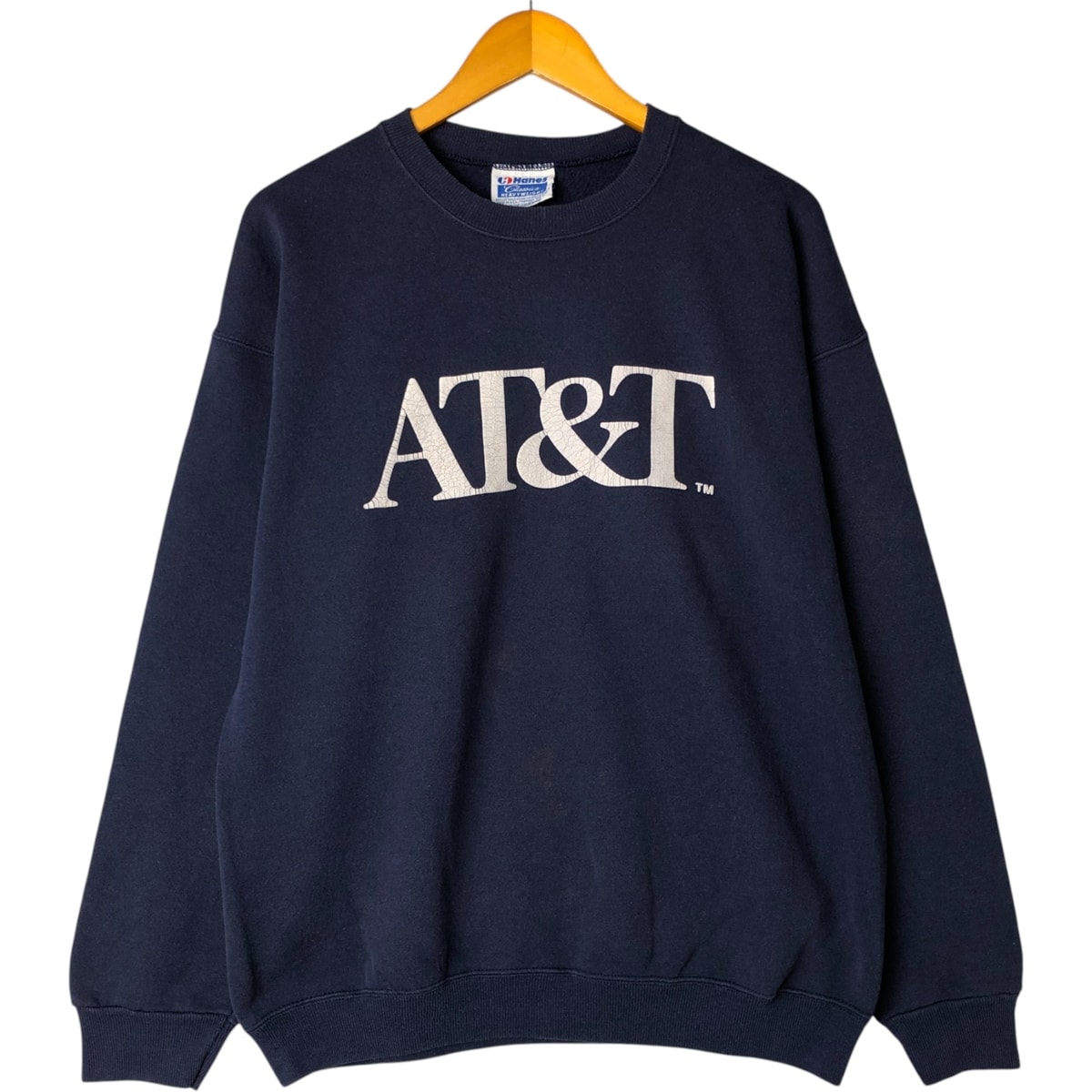 古着 80年代 ヘインズ Hanes 青タグ ATandT エーティーアンドティー アドバタイジング スウェットシャツ トレーナー USA製 メンズL相当 ヴィンテージ/eaa579470 【中古】 【250906】/eaa579470