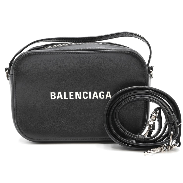 BALENCIAGA(バレンシアガ)エブリデイ カメラバッグ ショルダーバッグ ハンドバッグ ブラック レザー シルバー金具 609653 レディース【中古】
