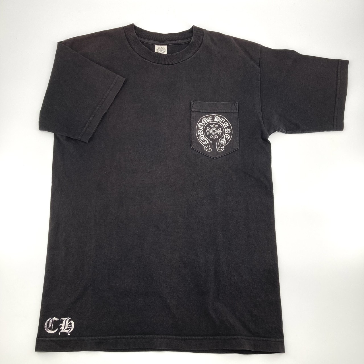 CHROME HEARTS(クロムハーツ) CH T-SHRT LTD ロサンゼルス限定 バックホースシュープリント M 半袖Tシャツ ブラック×ホワイト