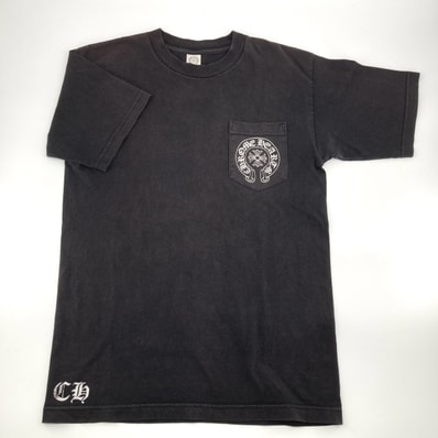 CHROME HEARTS(クロムハーツ) CH T-SHRT LTD ロサンゼルス限定 バックホースシュープリント M 半袖Tシャツ ブラック×ホワイト