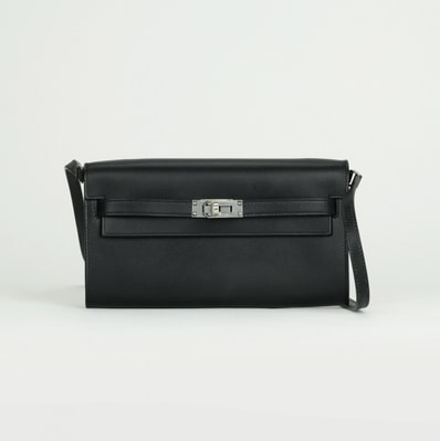 エルメス HERMES ケリーウォレットトゥーゴー ケリーウォレット トゥーゴー 財布 長財布 ロングウォレット タデラクト ノワール ブラック 黒 シルバー金具 ボックスカーフ