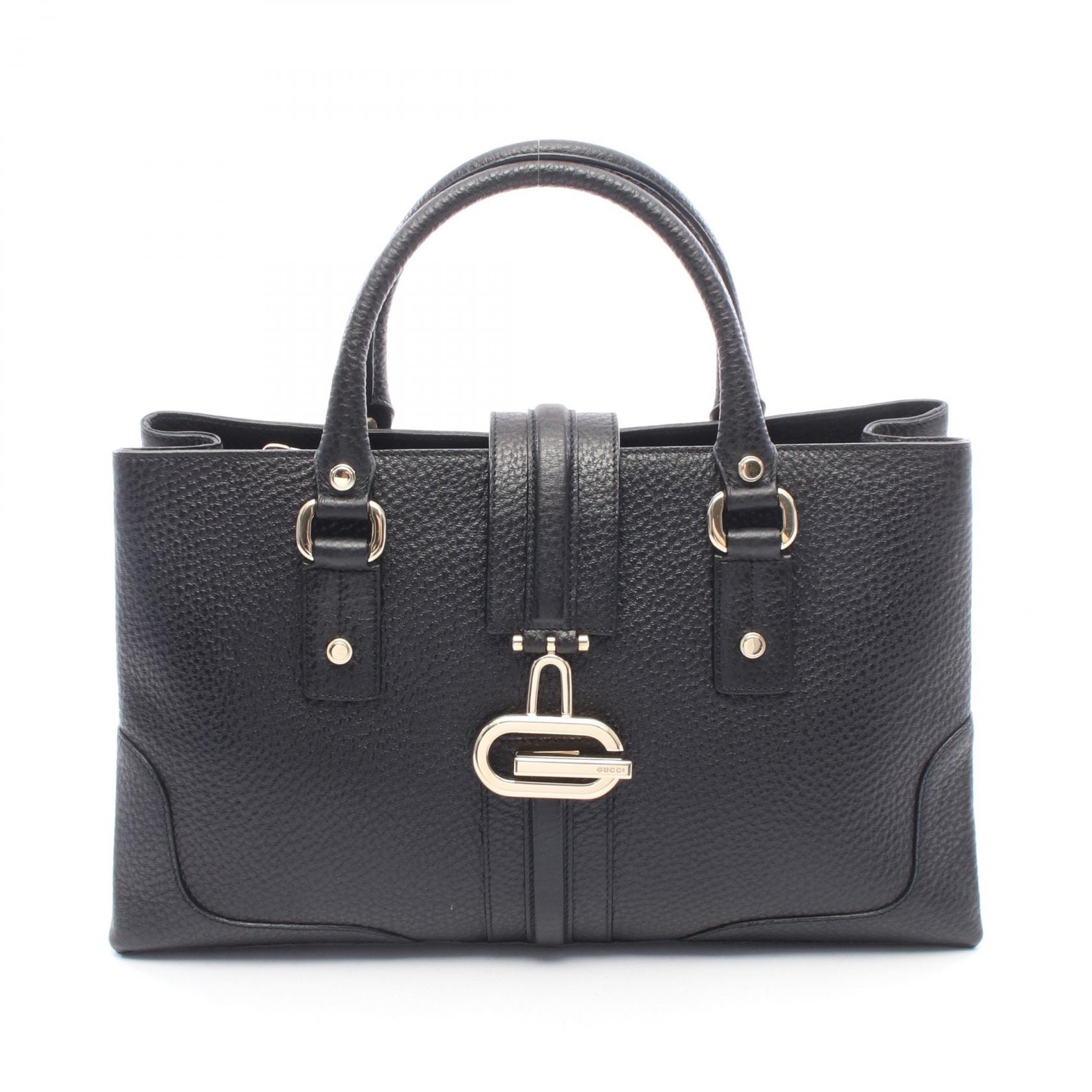 グッチ GUCCI ハンドバッグ バッグ レザー レディース ブラック系 131325 【中古】