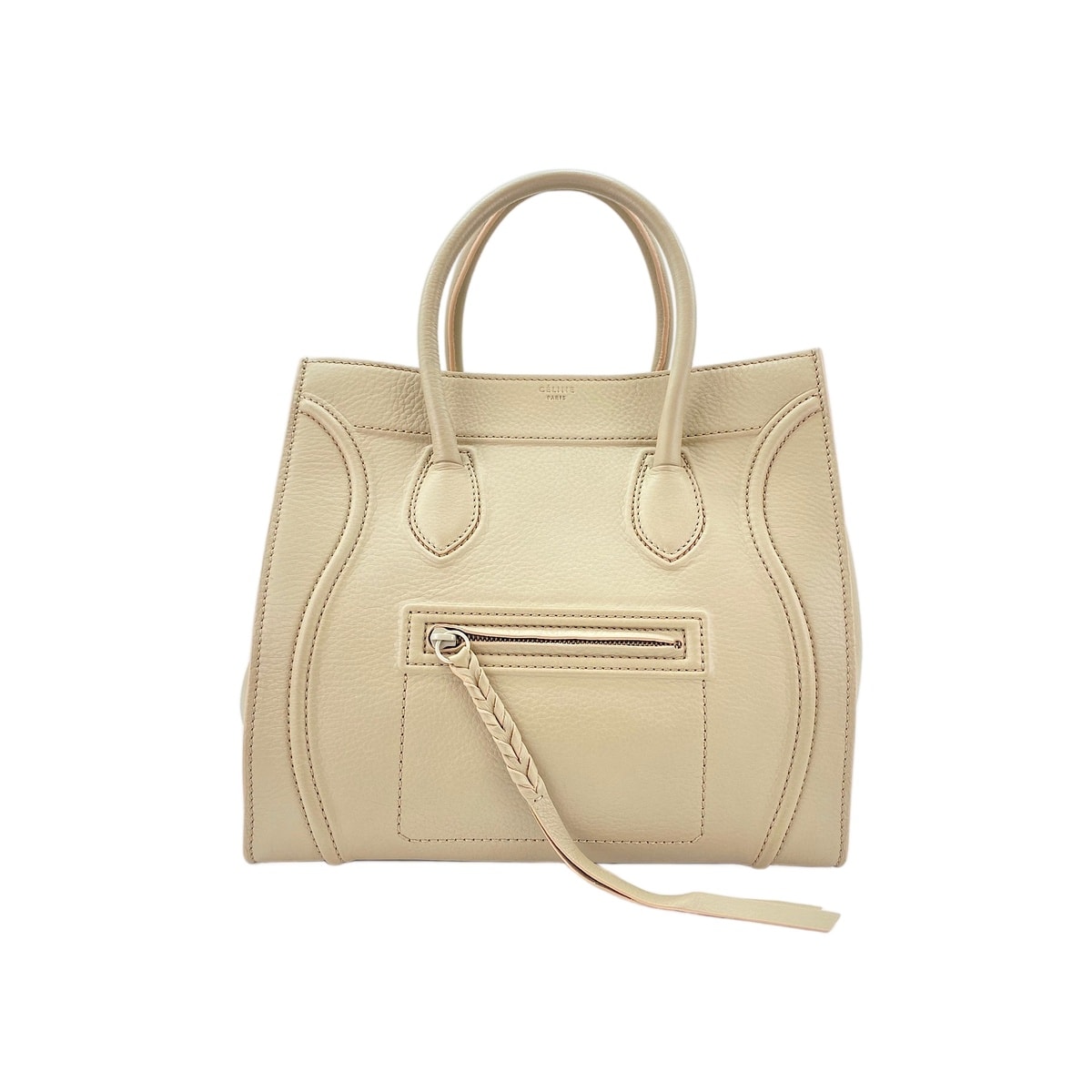 セリーヌ CELINE レザー ラゲージナノショッパー ハンドバッグ【中古】