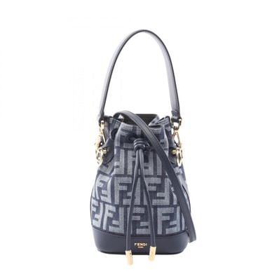 フェンディ FENDI ミニ モントレゾール FFジャガード 2WAY ハンドバッグ バッグ キャンバス レディース ネイビー系 / ブルー系 8BS109AWVAF0NAP 【新品】