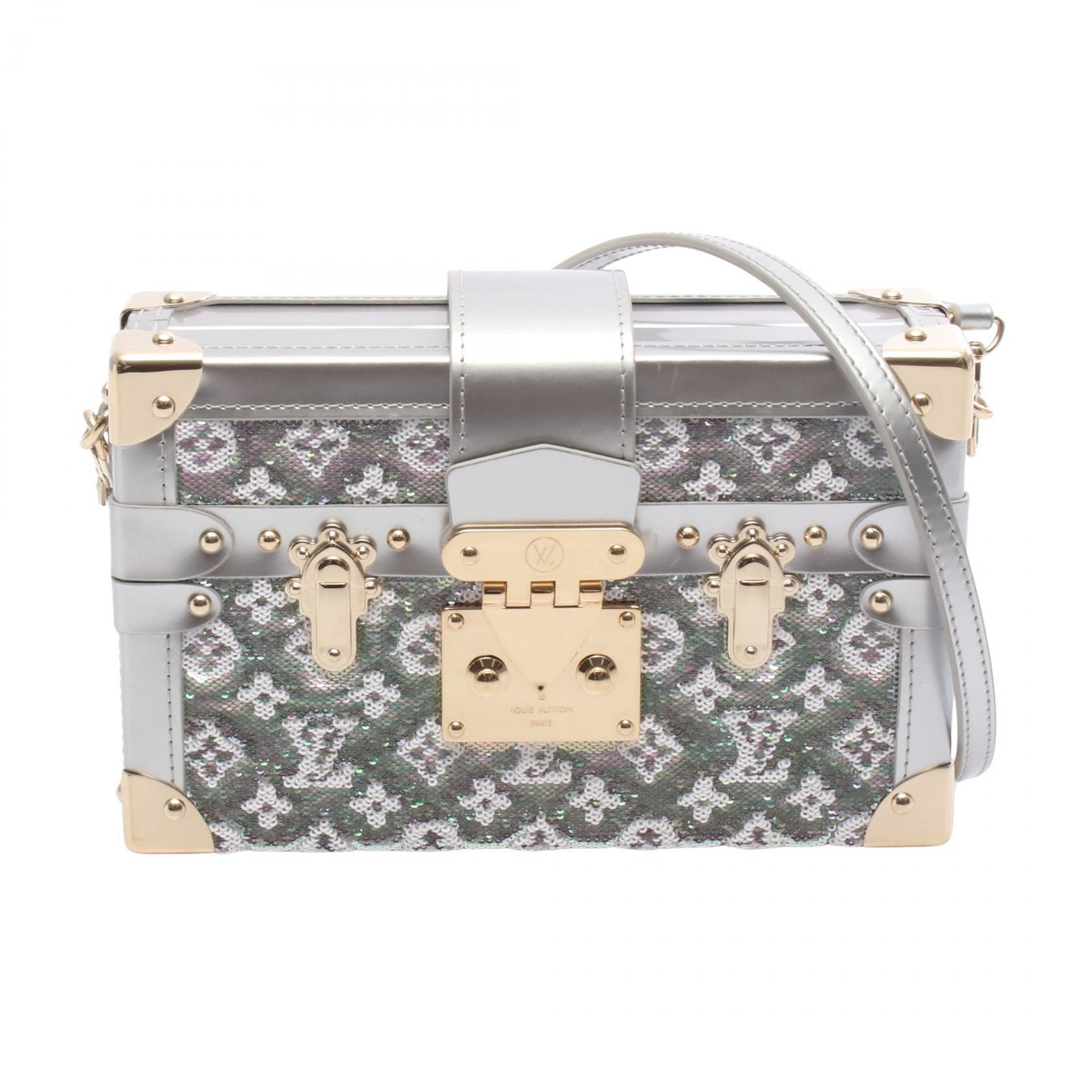 ルイ・ヴィトン LOUIS VUITTON プティット マル ショルダーバッグ バッグ レザー スパンコール シルバー レディース シルバー系 / ホワイト系 M59605 【中古】