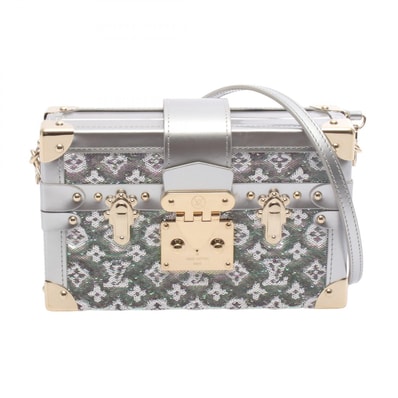 ルイ・ヴィトン LOUIS VUITTON プティット マル ショルダーバッグ バッグ レザー スパンコール シルバー レディース シルバー系 / ホワイト系 M59605 【中古】