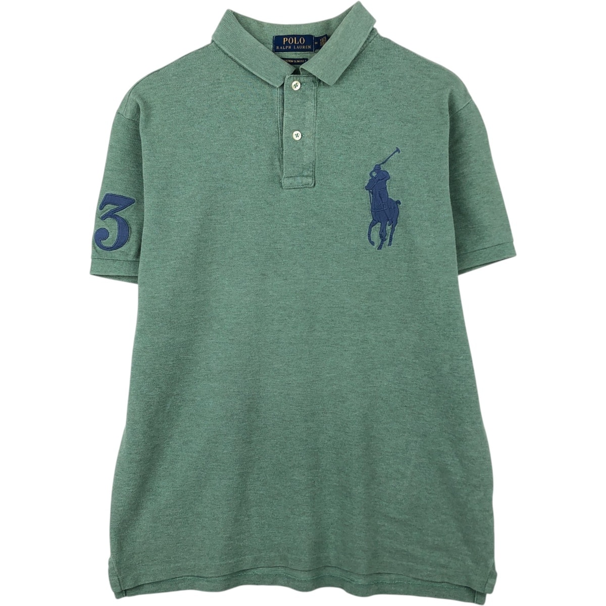古着 ラルフローレン Ralph Lauren POLO RALPH LAUREN CUSTOM SLIM FIT ビッグポニー 半袖 ポロシャツ メンズM相当/eaa622739