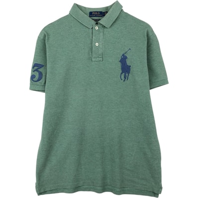 古着 ラルフローレン Ralph Lauren POLO RALPH LAUREN CUSTOM SLIM FIT ビッグポニー 半袖 ポロシャツ メンズM相当/eaa622739