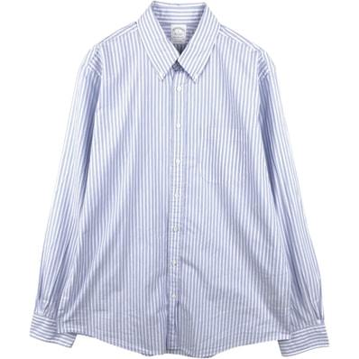 古着 ブルックスブラザーズ Brooks Brothers Est.1818 MILANO FIT 長袖 ボタンダウンストライプシャツ メンズL相当/eaa666710