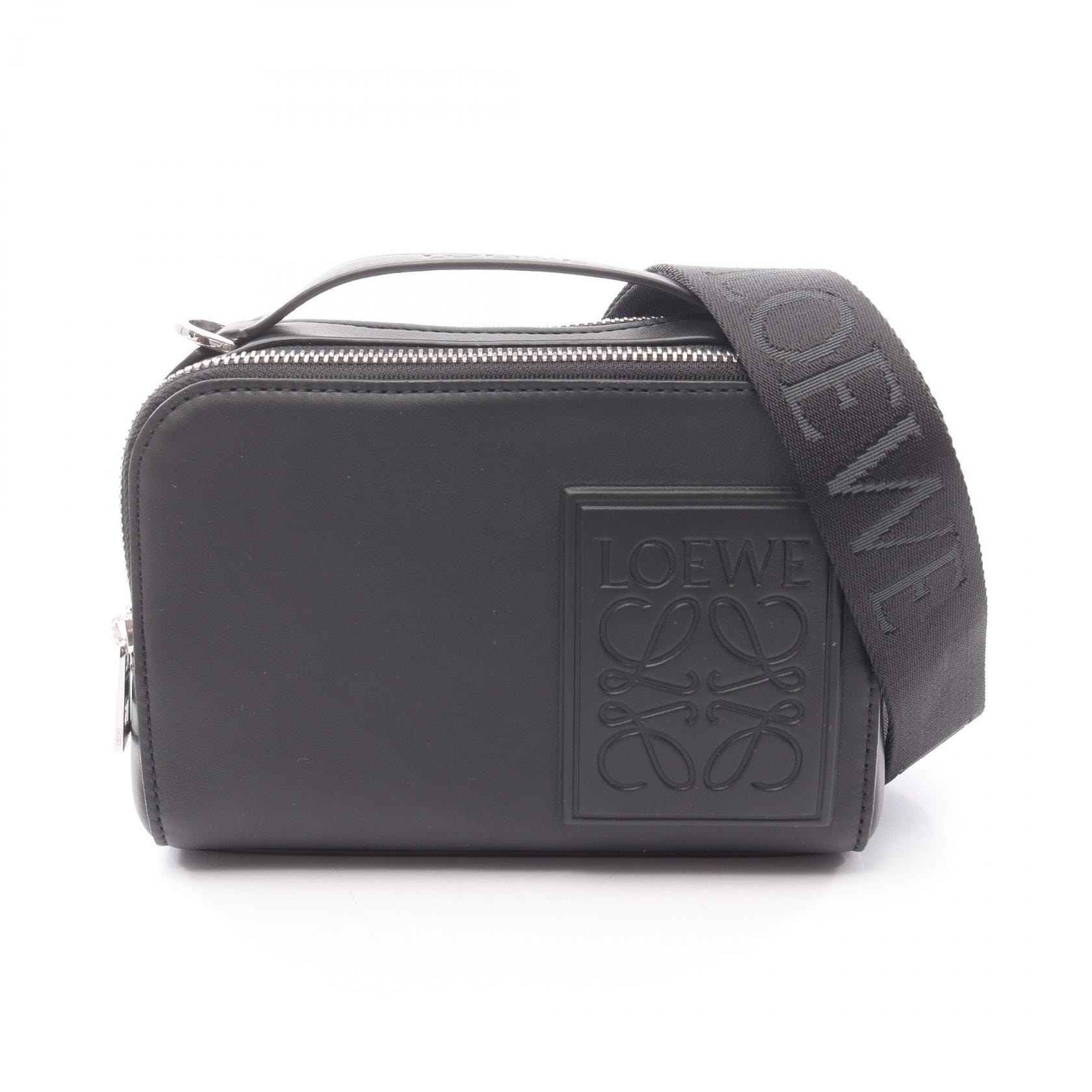 ロエベ LOEWE クロスボディ カメラバッグ ミニ ハンドバッグ バッグ レザー メンズ ブラック系 C565R41X051100 【新品】