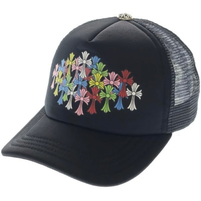 Chrome Hearts Trucker Cap Cemetery King Taco Cross "Black"