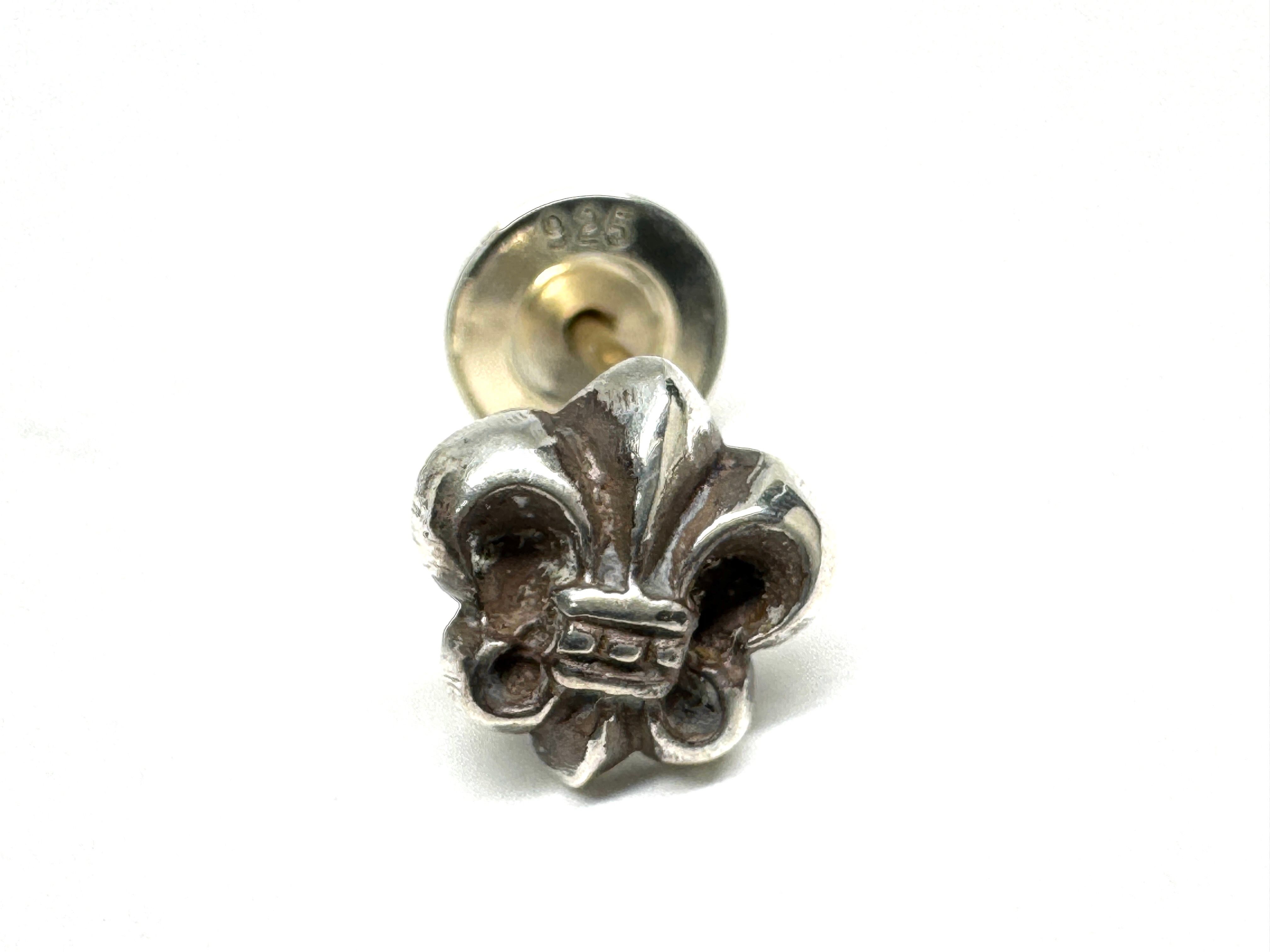 Chrome Hearts BS Flare Stud Earrings "Silver"