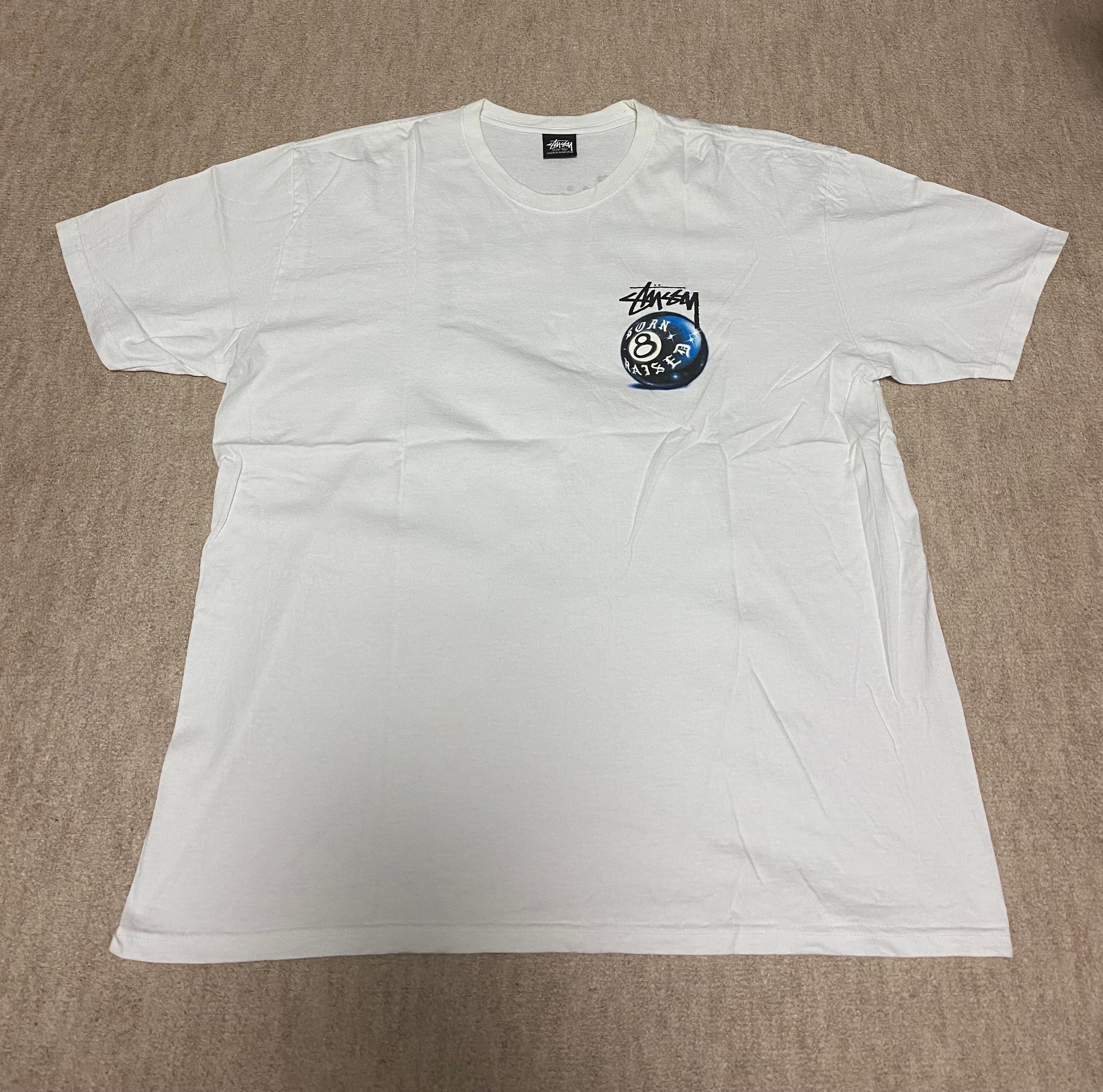 Stussy Born x Raised 8 Ball Tee "White"