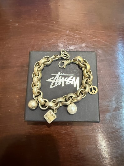 Stussy Spring 24 Jewelry Icon Charm Bracelet "Sterling Silver"