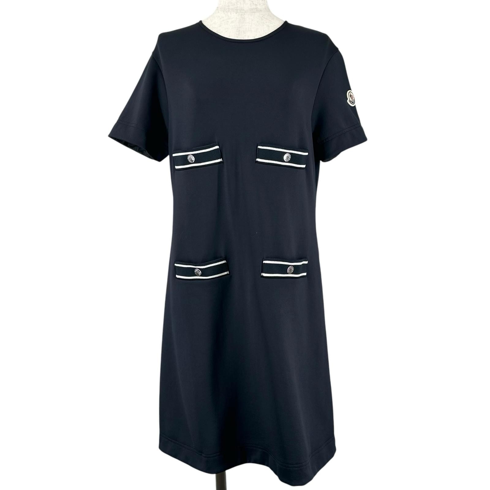 美品 モンクレール ワンピース VESTITO ヴェスティート ブラック レディース S